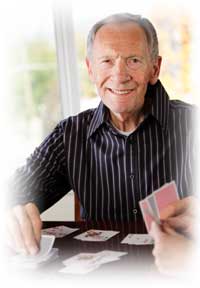 man playing cards
